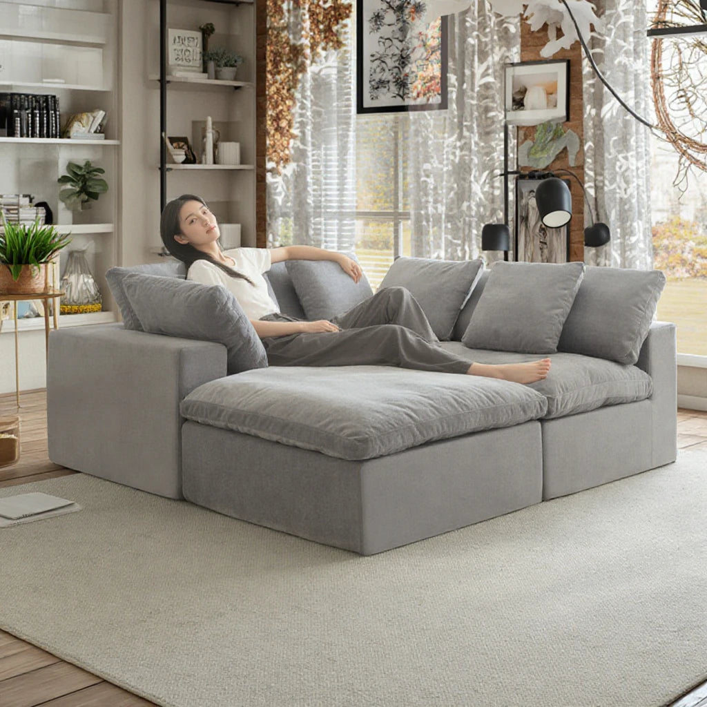 Sponge Corner L Shape Compressed Sofa Canape Vacuum Foam Package Compression Sofa Design Modern Wholesale Fabric Compressed Sofa