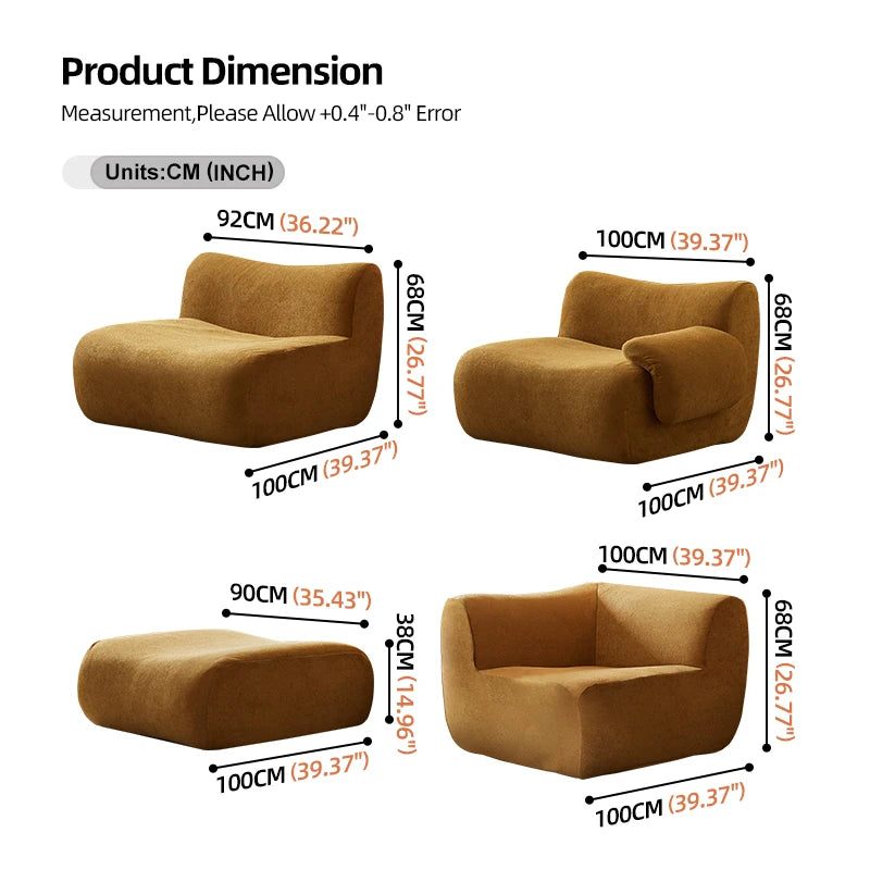 Foam Sponge in Box Compressed Sofa Modular Vacuum Living Room Compressed Sofa Design Modern Luxury Sectional Compressed Sofa