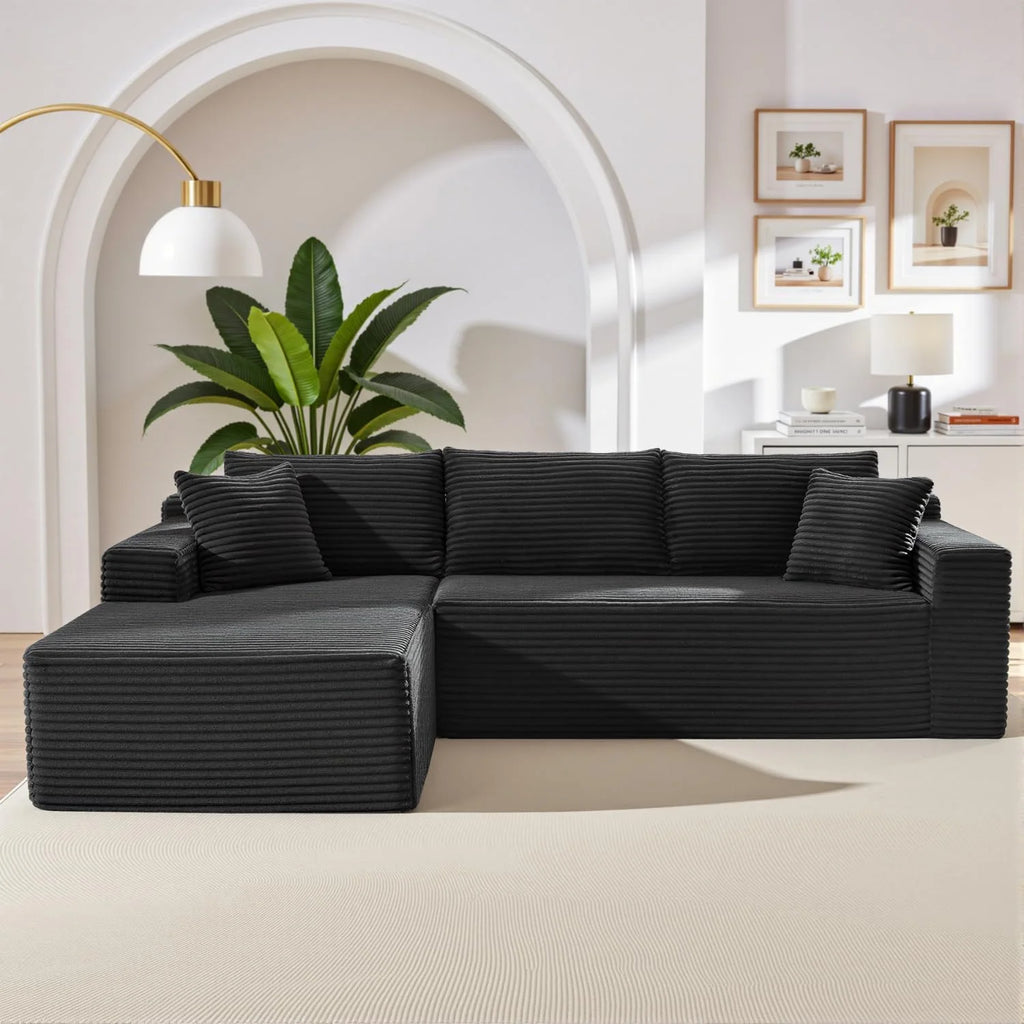 Compressed Sofa in a Box Vacuum Modular L Shape 3-seater  Living Room Furniture Sectional Sofa