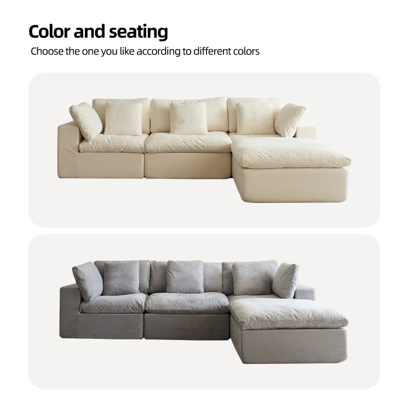 Sponge Corner L Shape Compressed Sofa Design Modern Wholesale Fabric Compressed Sofa Canape Vacuum Foam Package Compression Sofa