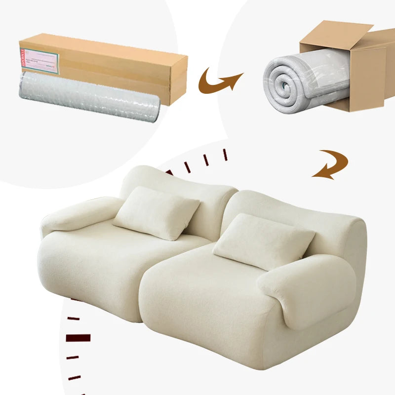 Living Room Furniture Vacuum Compressed Sofa Modern Sectional High Density Compress Sofa Sponge Bubble Roll Canape Compress Sofa