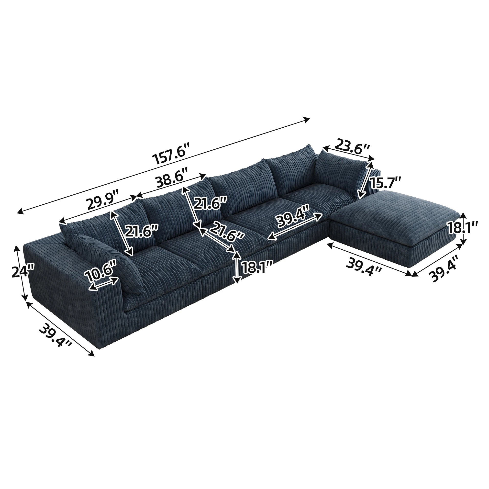 JIYI Boneless Sofa Cloud Style Vacuum Compressed Sofa Set For Modern Living Rooms