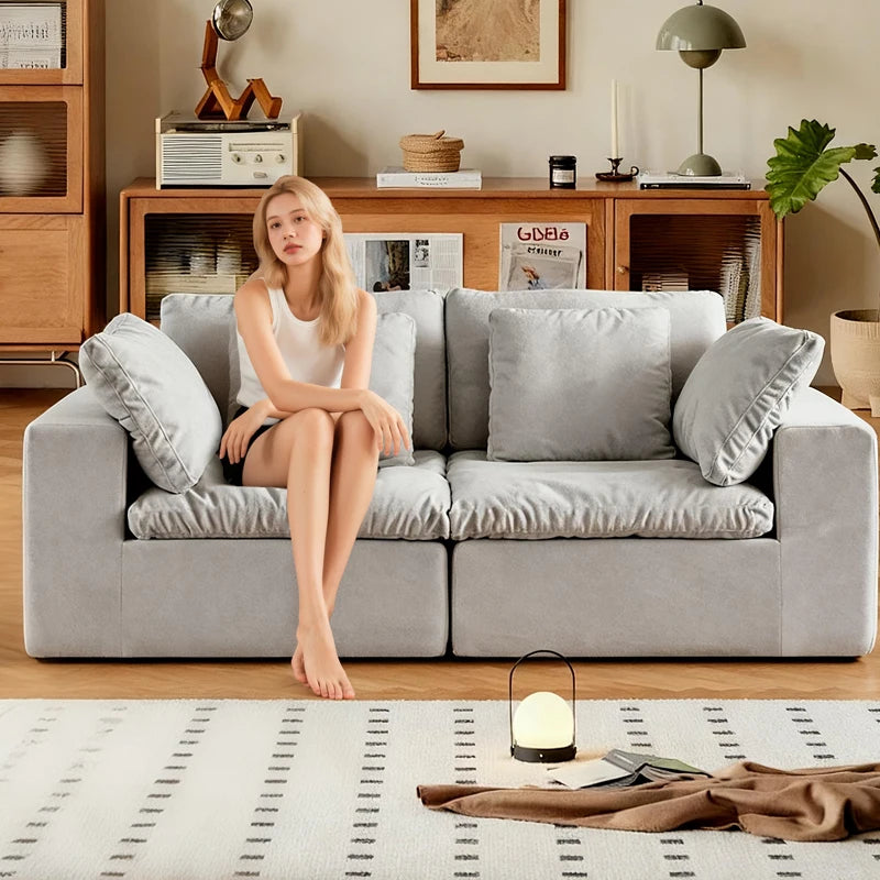 Luxury Sponge Living Room Compress Sofas High Density Foam Modern Compress Sofa Vacuum Package Modular Sectional Compressed Sofa