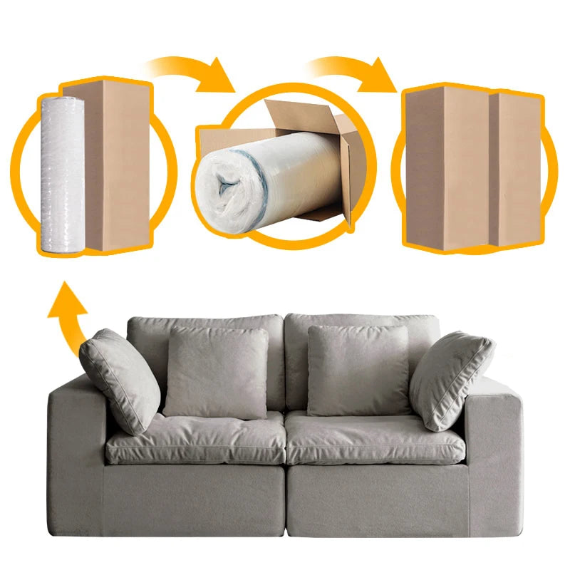 Vacuum Package Modular Boneless Compressed Sofa High Density Foam Modern Compress Sofa Luxury Sponge Living Room Compress Sofas