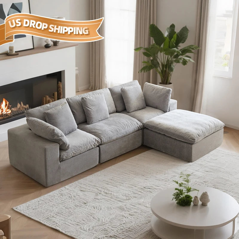 Canape Vacuum Foam Package Compression Sofa Design Modern Wholesale Fabric Compressed Sofa Sponge Corner L Shape Compressed Sofa