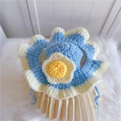 Cute Refined Cat Hat Elastic Autumn Winter Pet Hat Puppy Kittens Knitted Hat Party Photo Shoot Props Decoration Cat Accessories