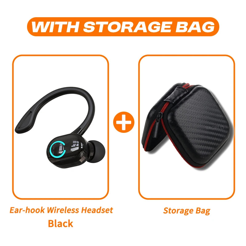 Wireless Bluetooth Earphones HIFI Bass With HD MIC Ear-Hook Earbuds Noise Cancelling Life Waterproof Game Sports Music Headsets