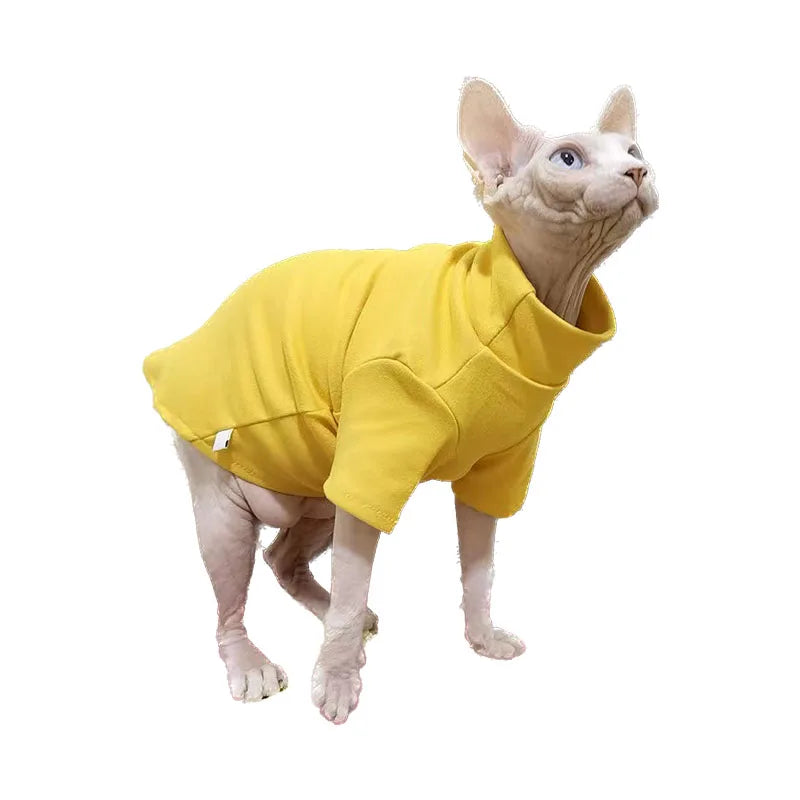 Sphynx Cat Clothing for Small Dogs Cats Turtleneck Coat Puppy Outfits Kitten Apprael French Bulldog Chihuahua Poodle Costumes