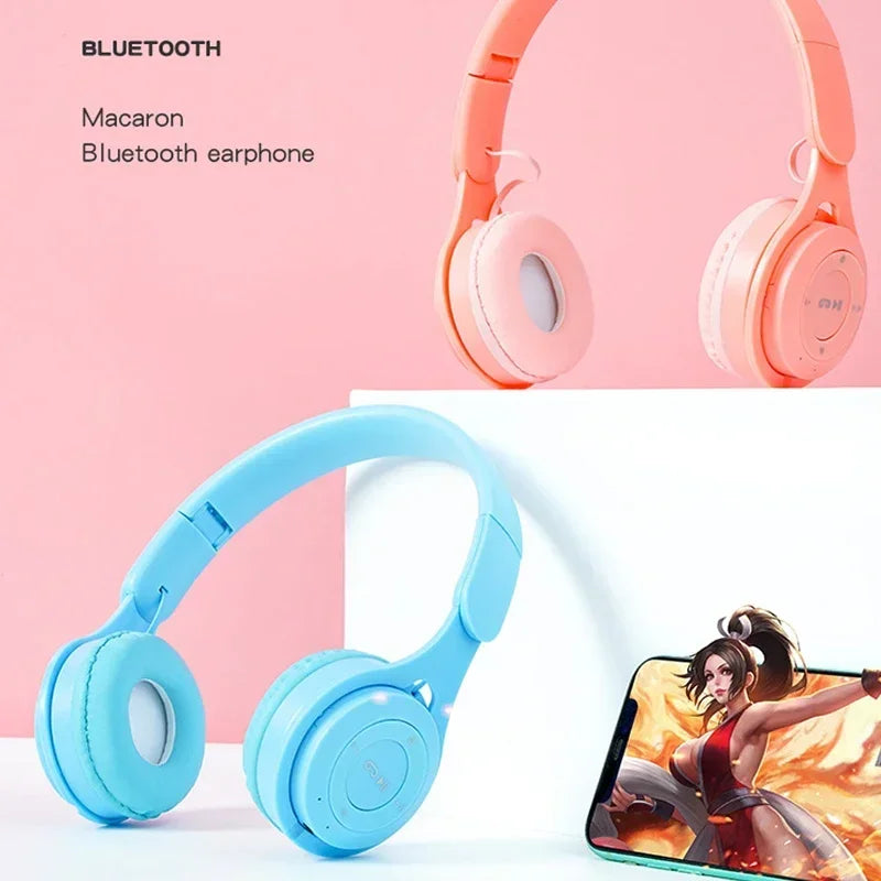Bluetooth Headset 5.0 Bluetooth Headset Folding Wireless Sports Earphone Gaming Headsets Over-ear Headphones for Android ios