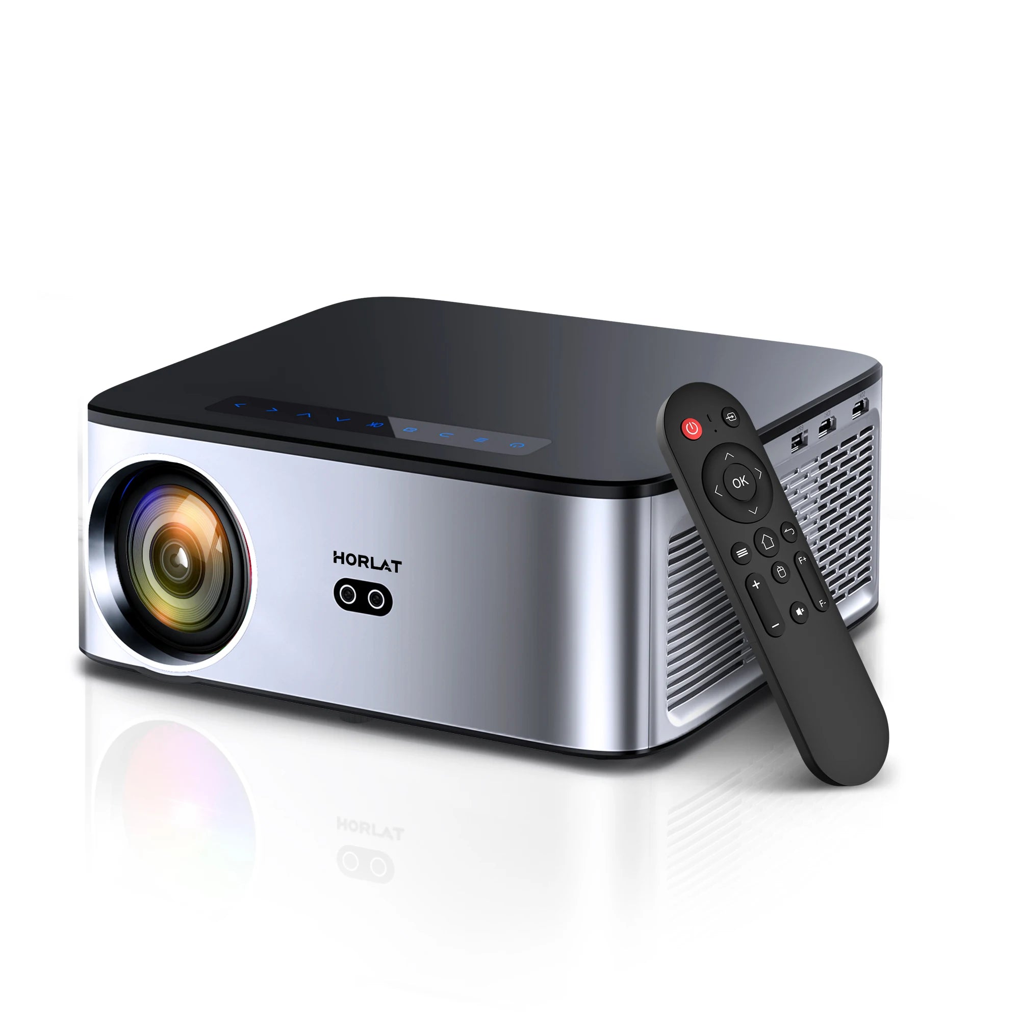Horlat 2025 4K UHD Projector 35000 Lumens Android WiFi 6 BT5.2 64G Native1080P Full HD Home Theater Movie Projector for Netflix
