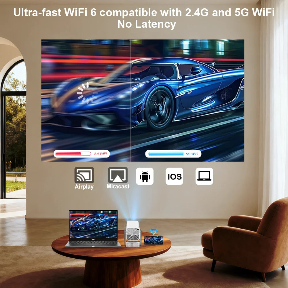 ThundeaL Full HD Projector TD80 Pro 1080P 2K 4K TD80Pro TD80W Upgrade WIFI Android Mini Beam Projector 3D LED Video Home Theater