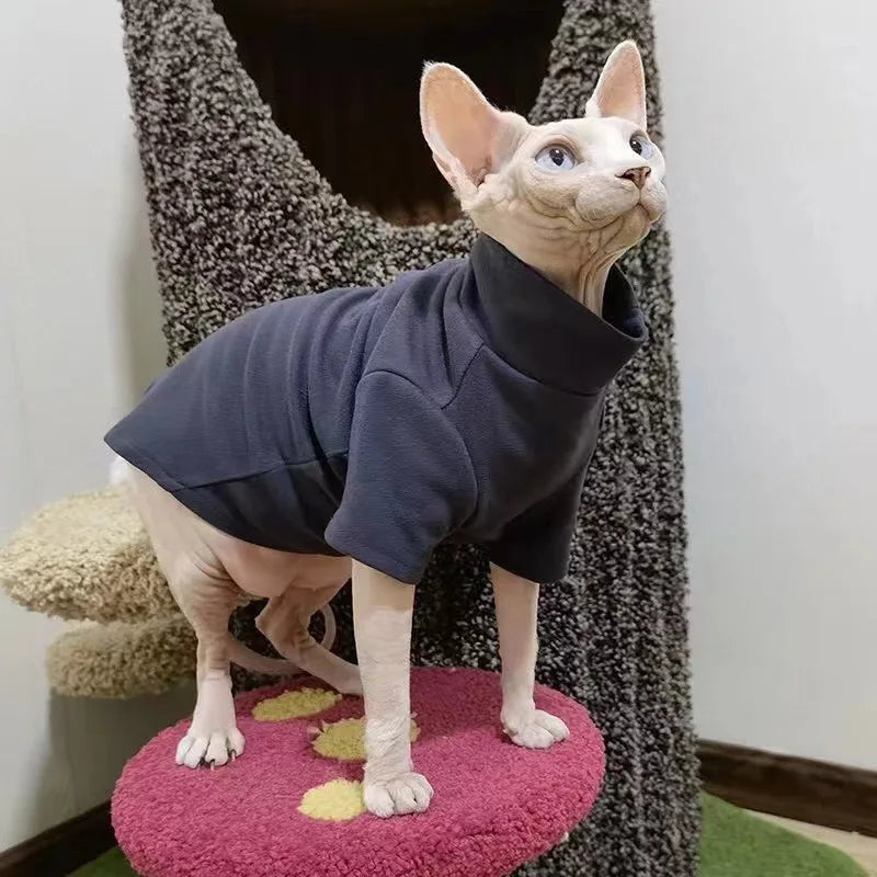 Sphynx Cat Clothing for Small Dogs Cats Turtleneck Coat Puppy Outfits Kitten Apprael French Bulldog Chihuahua Poodle Costumes